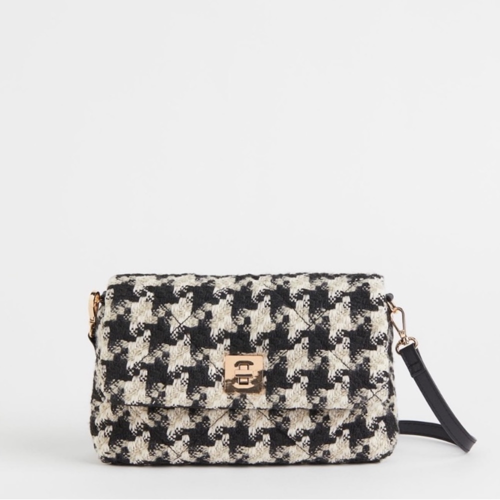 Small H&M Cross Body channel style Houndstooth Blogger Favorite